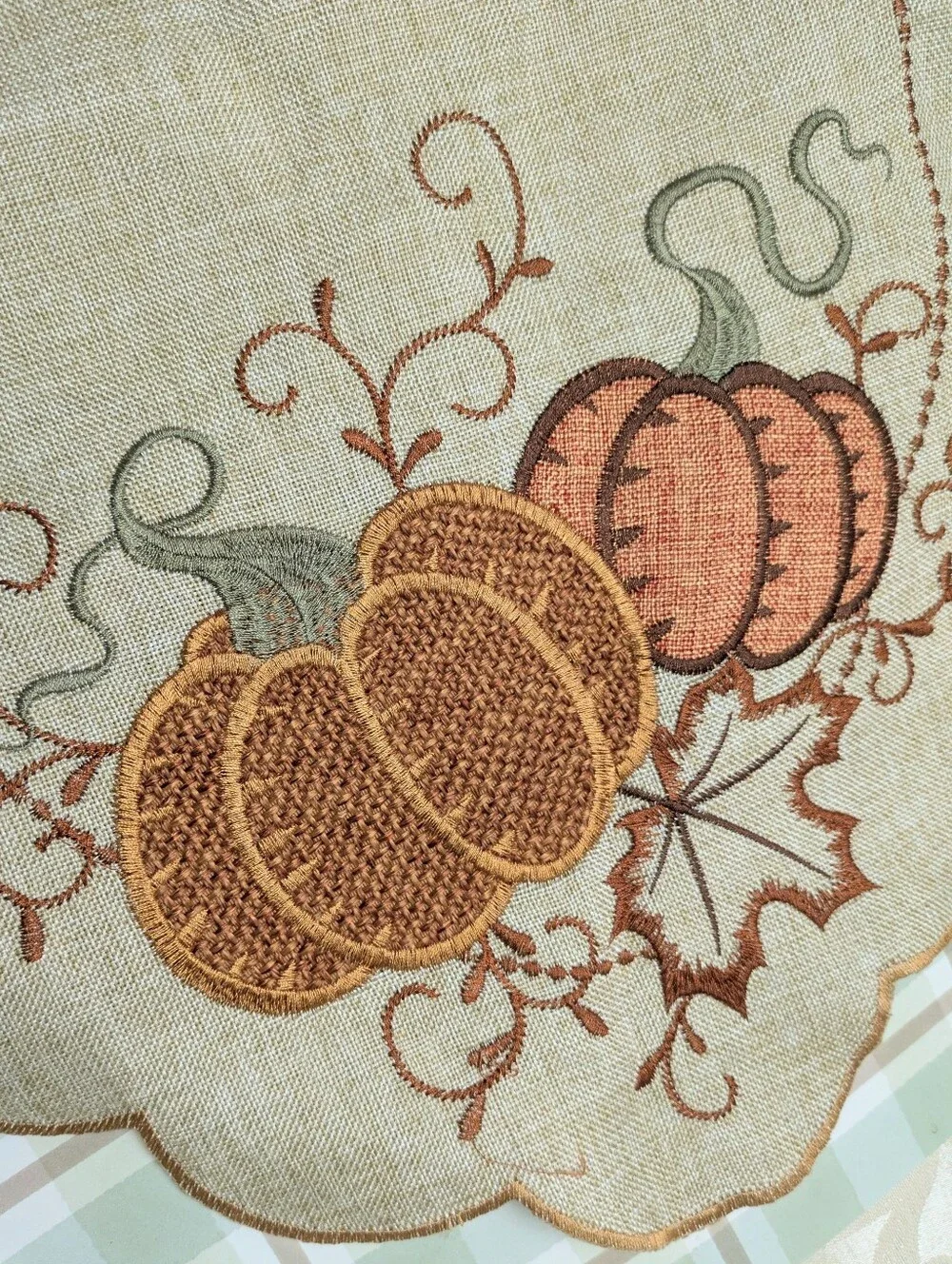 NWOT Autumn Embroidered Table Runner